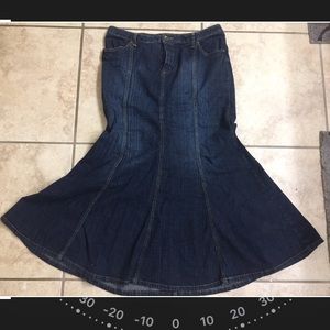 Mermaid blue jean skirt